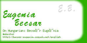 eugenia becsar business card